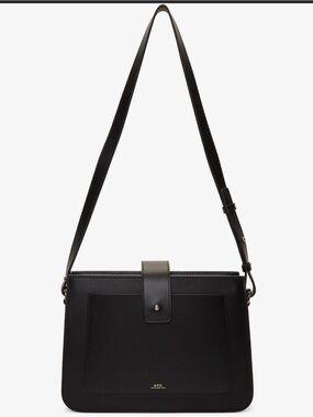 A.P.C. Black Leather Albane Shoulder Bag